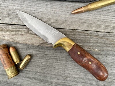 ABE Knives 3.5” drop Point hunting knife/ jatoba With Brass Bolster / San mai 1095/ mild steel
