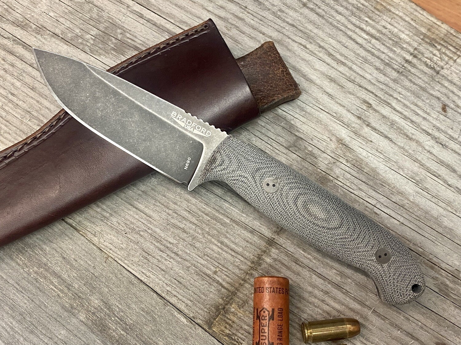 Bradford Knives Guardian 4.5 4&quot; Fixed Blade / Black Micarta / Black Stonewash N690