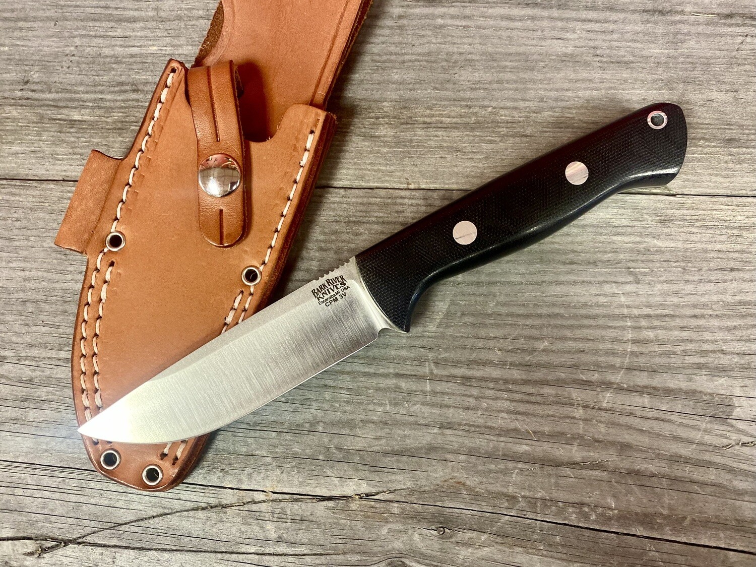 Bark River Knives Bravo-1 Lt 4.25&quot; Fixed Blades /  Black Micarta / Satin Cpm 3v (Pre-Owned)