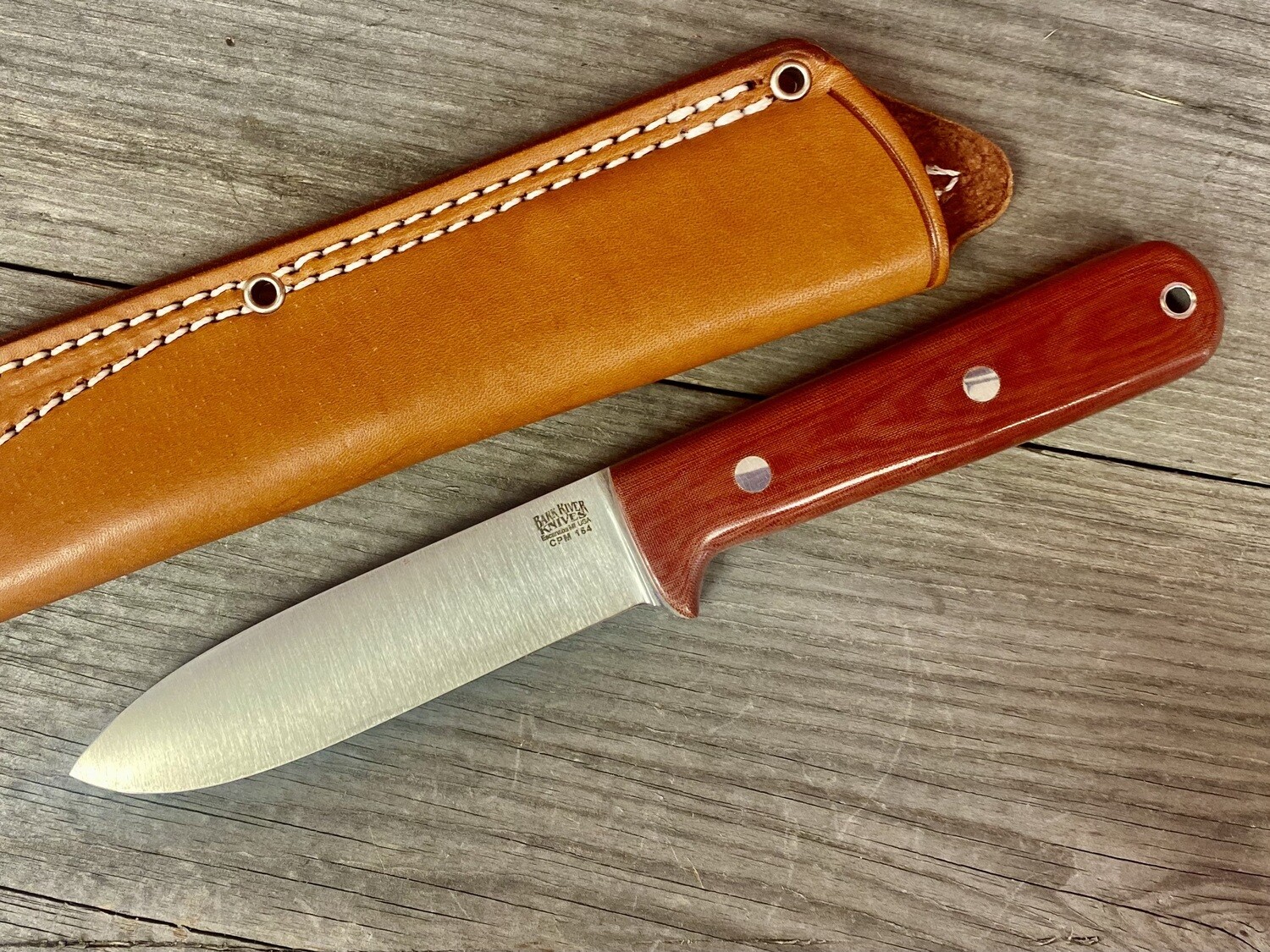 Bark River Knives 4&quot; Kephart /  Red Linen Micarta / Satin CPM 154 (Pre-Owned)