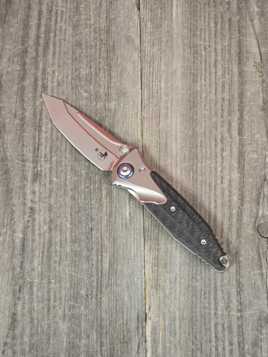 Microtech SOCOM Bravo Mini 3.4&quot; Frame Lock / Carbon Fiber and Titanium / Tanto M390