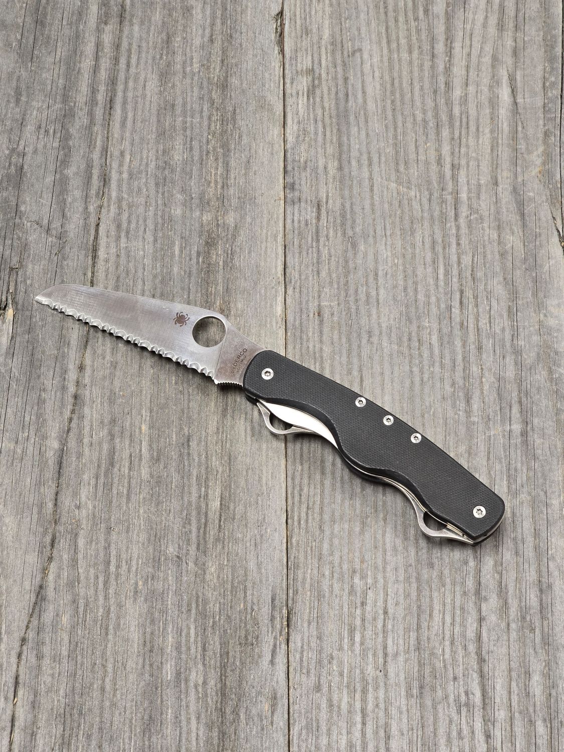 Spyderco Clipitool Rescue 3.5&quot; Framelock Multi Tool / Black G10 / Satin Fully Serrated 8CR13MOV