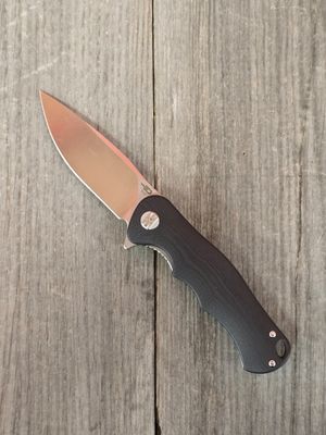 Bestech Knives Bobcat 3.1&quot; Linerlock / Black G10 / Satin D2