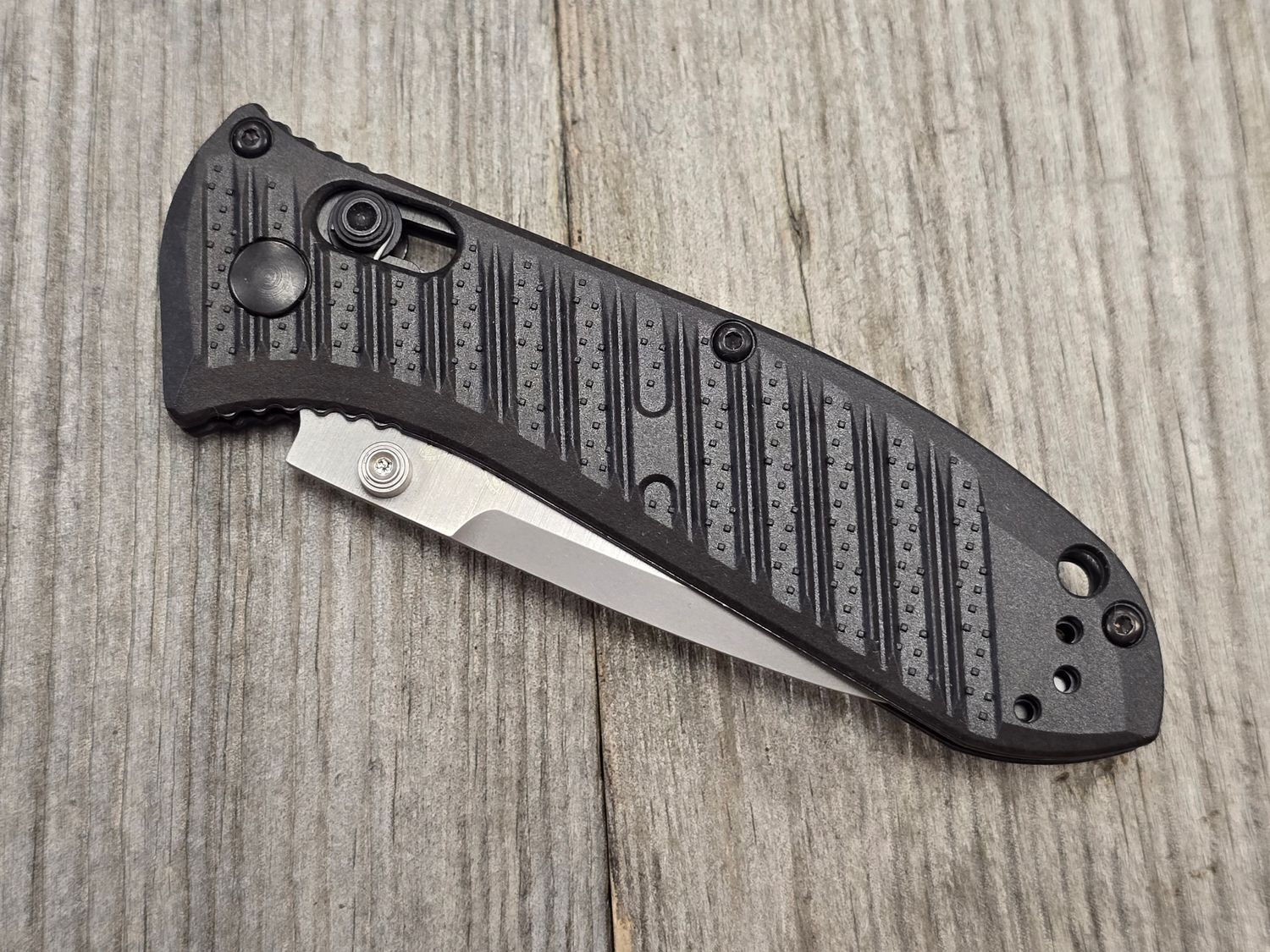 Benchmade Mini Presidio II 3.2" AXIS Lock Knife / Black CF-Elite / Satin S30V