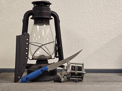 TOOR Knives Avalon 6” Fillet Knife / Sculpted Leviathan Blue G-10 / Bead Blasted CPM-154