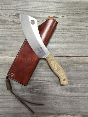 White River Knives 5.5&quot; Camp Cleaver / Olive Drab Micarta / Stonewashed S35VN (Pre-Owned)