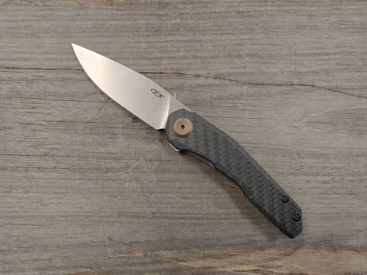 Zero Tolerance 0545 3.25&quot; Frame Lock / Titanium &amp; Carbon Fiber / Stonewash Magnacut