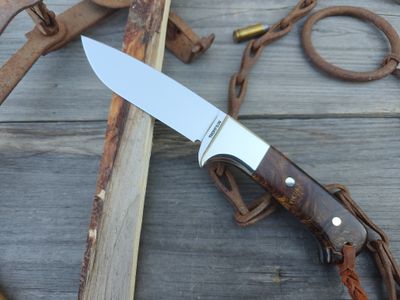 Stillwater Knives / Montana Hunter 4.5&quot; / Nickel W/Ironwood / L-6 Tool Steel