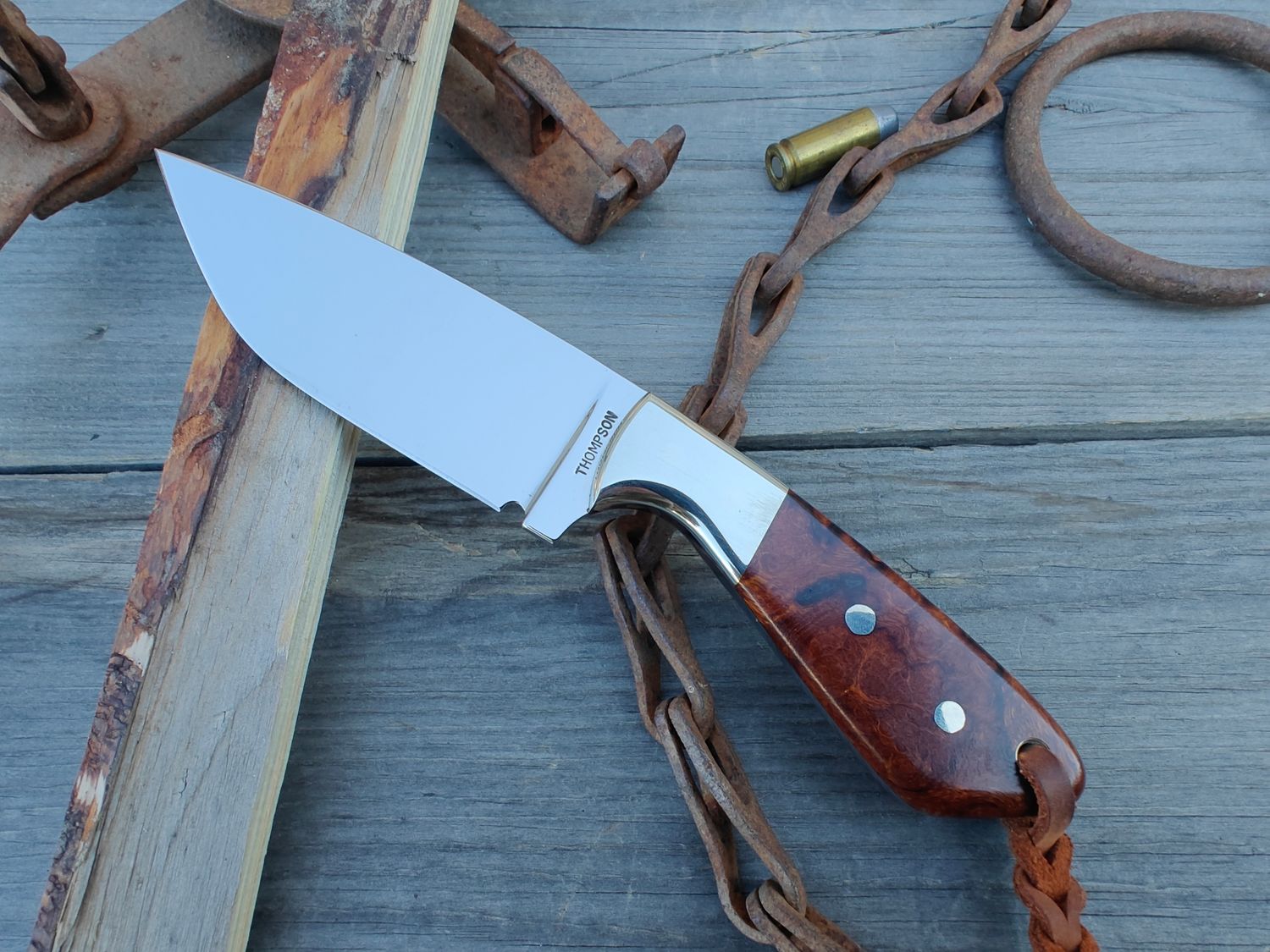 Stillwater Knives Bolder River Hunter / Desert Ironwood / Mirrored L-6