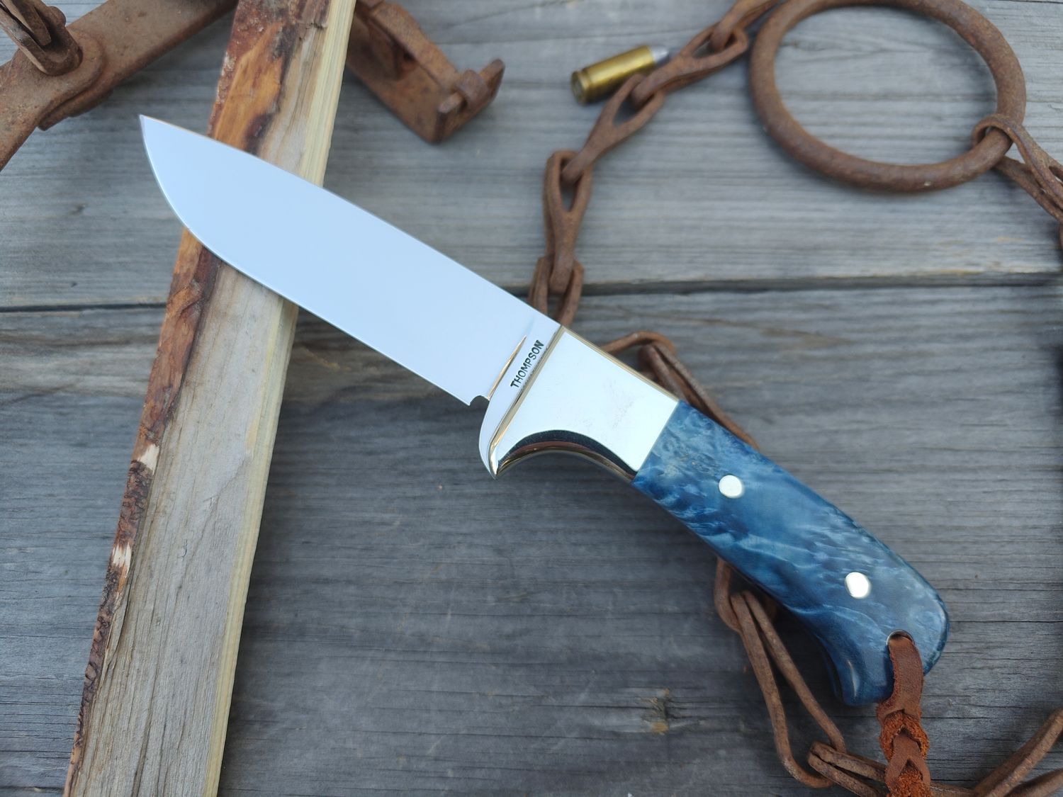 Stillwater Knives / Stillwater Hunter 4.5&quot; / Box Elder Wood / L-6 Tool Steel