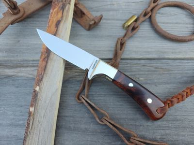 Stillwater Knives Caper 3.25&quot; Fixed Blade / Desert Ironwood / Mirrored L-6