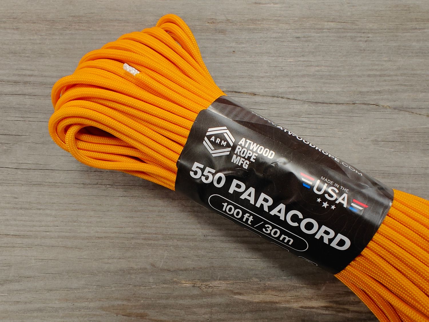 Atwood 550 Paracord / 100 feet / Airforce Gold