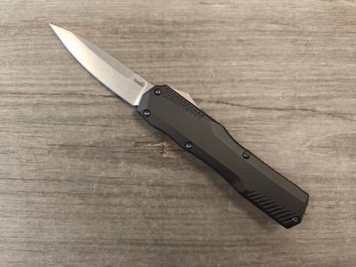Kershaw Livewire 3.4&quot; OTF Auto Blade / Black Aluminum / Stonewash MagnaCut