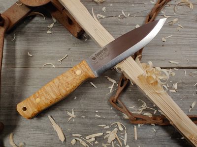 Casstrom Lars Falt 4.5&quot; Bushcraft Fixed Blade / Curly Birch / Satin Sleipner