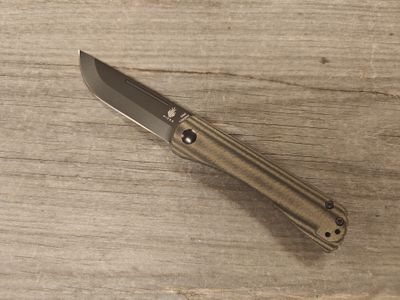 Kizer Pinch 3&quot; Friction Folder / Linen Micarta / Black N690