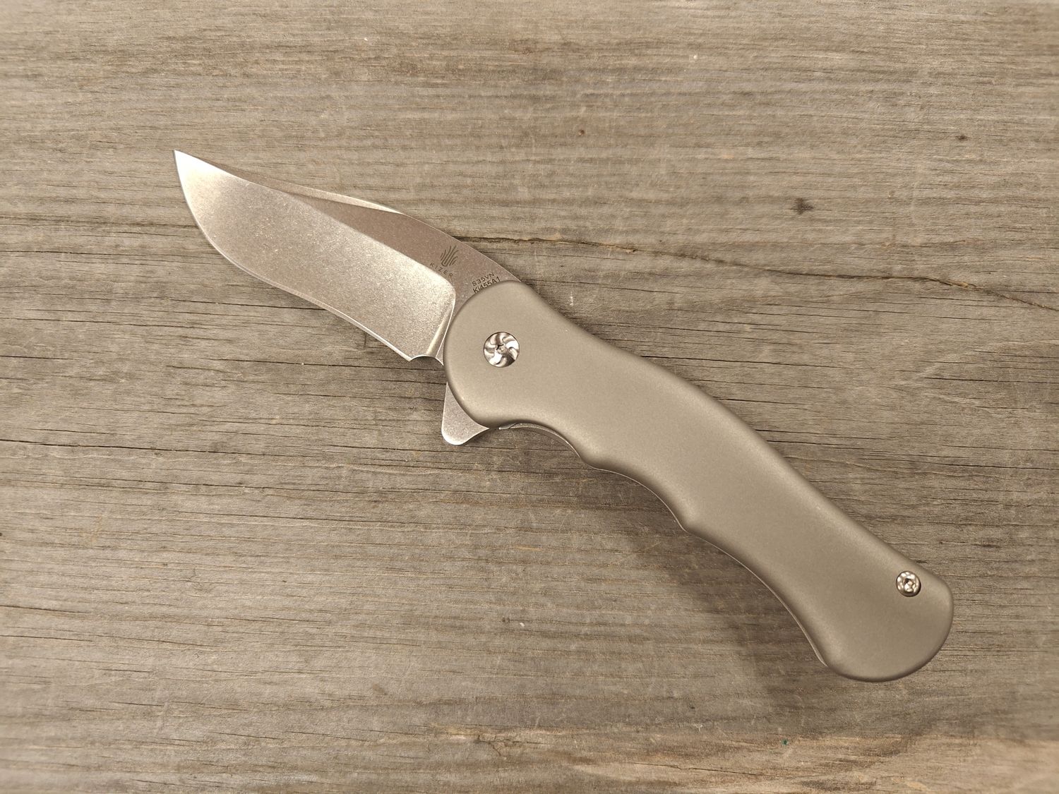 Kizer Cutlery Dorado 3.5&quot; Flipper Knife / Titanium / Stonewash S35VN