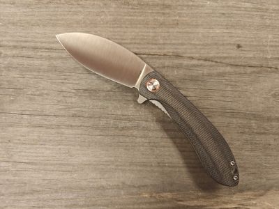 Vosteed Nightshade LT 3.3&quot; Linerlock / Black Micarta /Satin Nitro-V