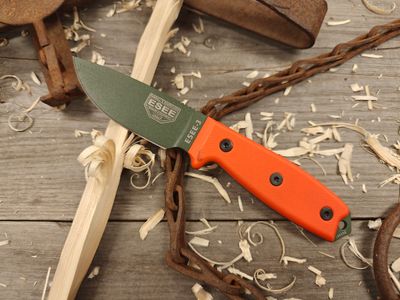 Esse Knives Model 3 3.5&quot; Fixed Blade / Orange G10 / OD Green 1095