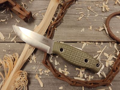 3DK Fuukko 3.75&quot; Fixed Blade, N690 Blade / OD Green G10 / DTA Texture / Black Kydex