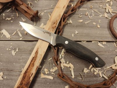 GNK &amp; Lance Knives Yentna 3.25&quot; Fixed Blade / Black Micarta / Satin AEB-L
