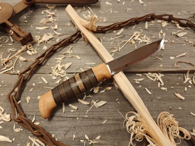 Helle Sigmund 4.25&quot; Fixed / Beech and Dark Oak With Leather / Mirrored H3LS