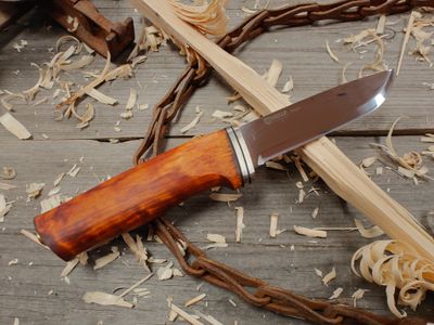 Helle Alden 4" Fixed Blade / Curly Birch / Satin 12C27