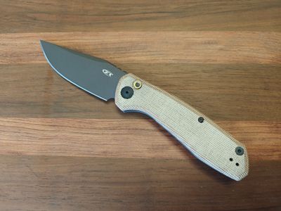 Zero Tolerance 0512 3.5&quot; Push Button Automatic / Natural Micarta &amp; Bronze Titanium / Bronze CPM CRU-WEAR