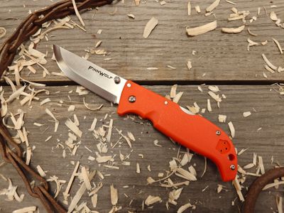 Cold Steel Finn Wolf 3.5" Lockback / Orange Griv-ex / Satin AUS-8