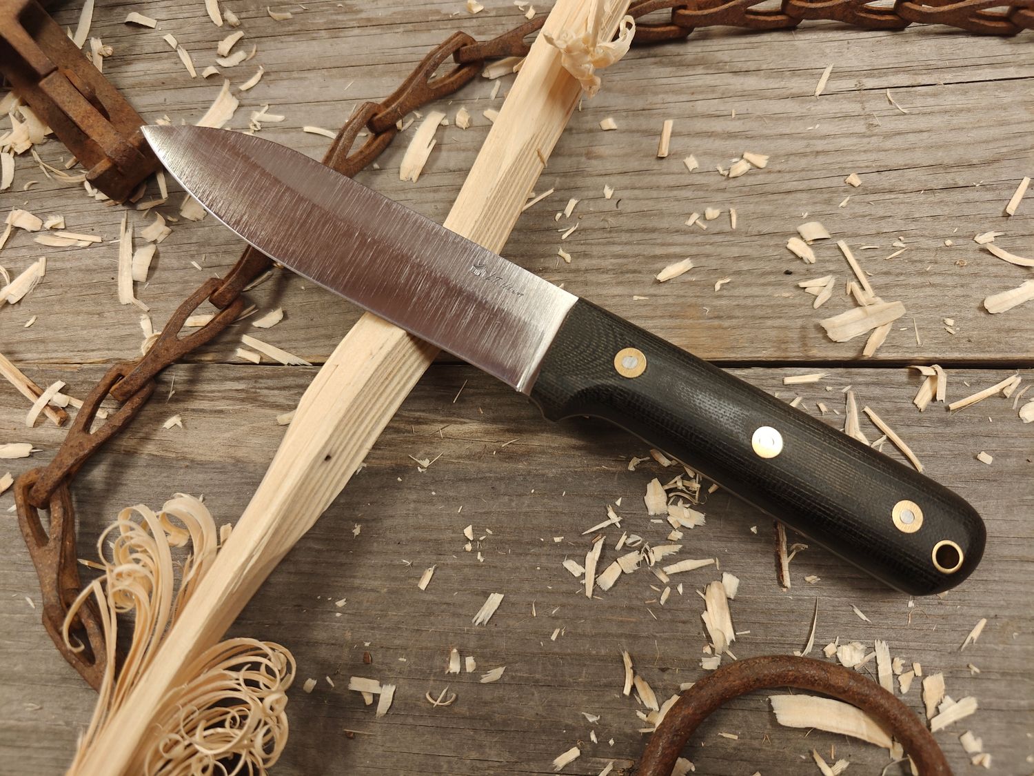 L.T. Wright Gen 5 5.1&quot; Fixed Blade / Black Canvas Micarta / Satin A2 (Pre-Owned)