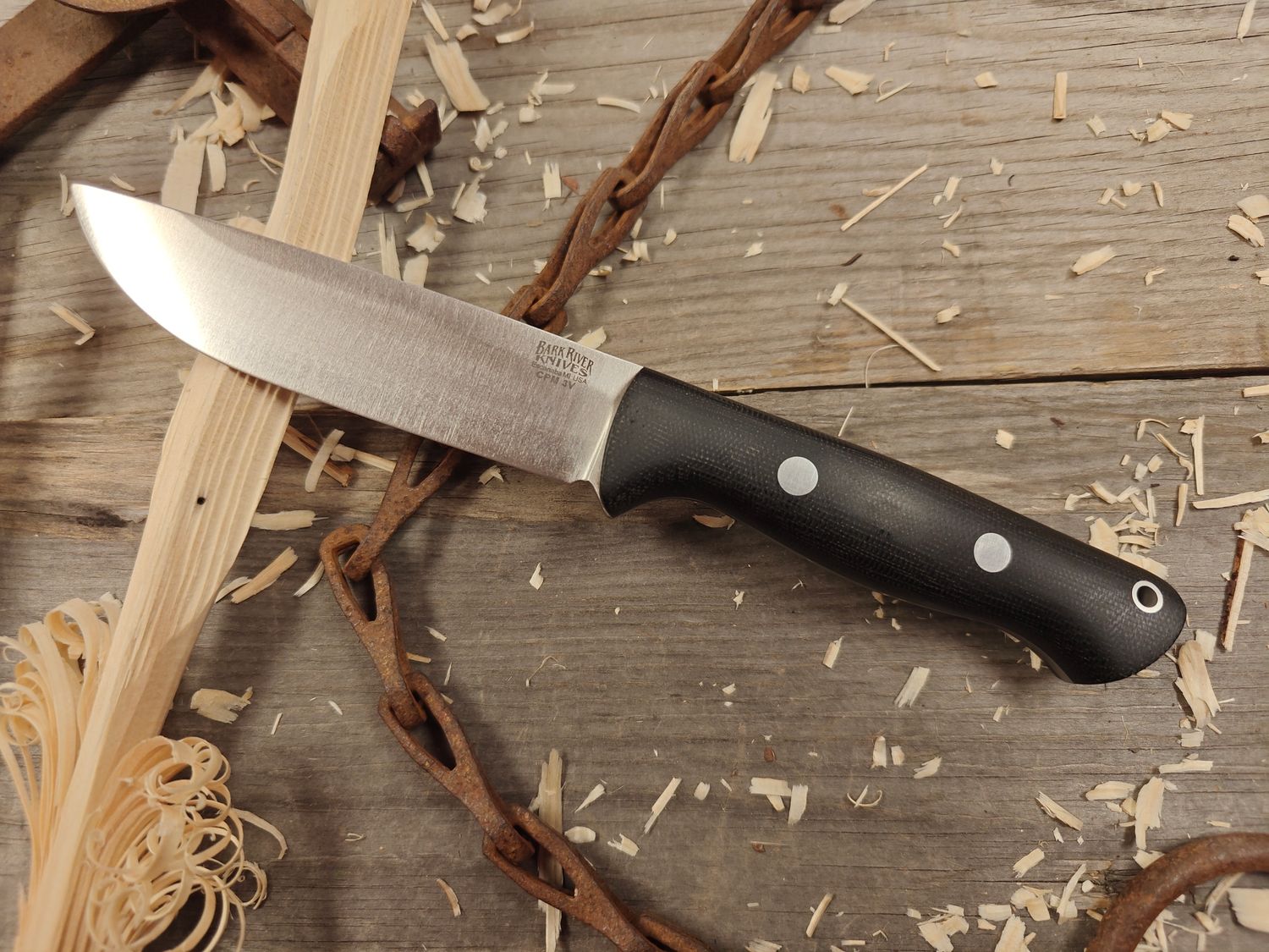 Bark River Knives Bravo 1.25 LT 5&quot; Fixed Blade / Black Micarta / Satin 3V (Pre-Owned)