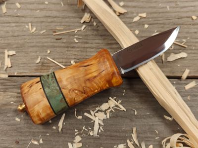 Helle Fjording 50 aar 2025 Limited Edition 2.75&quot; Fixed Blade / Curly Birch / Polished H3LC