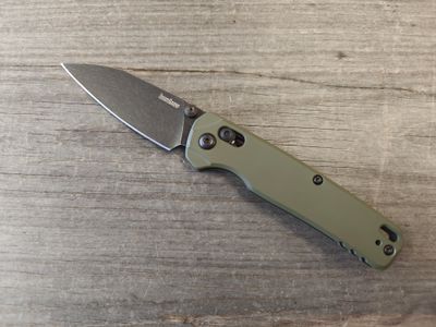 Kershaw Bel Air 3.1&quot; Bar Lock / OD Green Aluminum / Black Stonewash MagnaCut