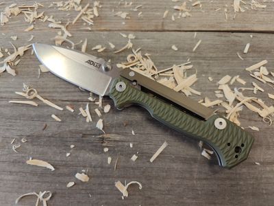 Cold Steel AD-15 3.5&quot; Scorpion Lock / OD Green G10/Aluminum / Satin S35VN