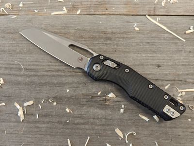 Microtech MSI 3.9" S/E Ram-Lok Folding Blade / Fluted Black Aluminum / Apocalyptic M390