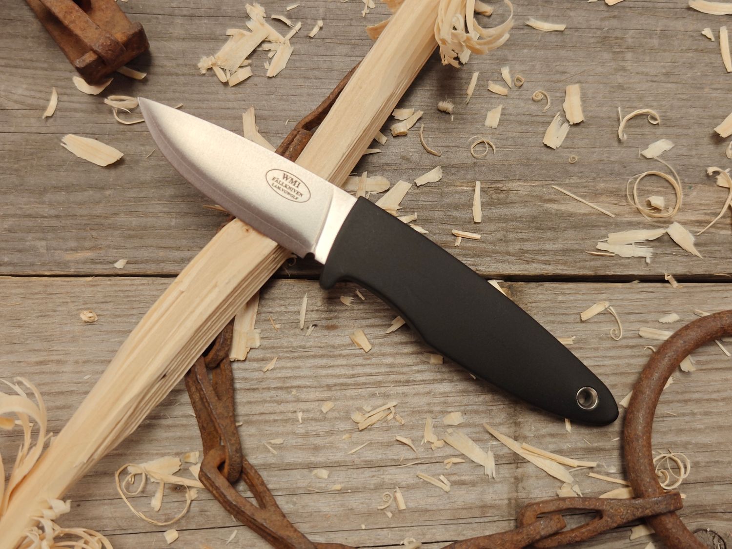 Fallkniven WM1 2.75&quot; Fixed Blade / Black Polymer / Satin VG-10