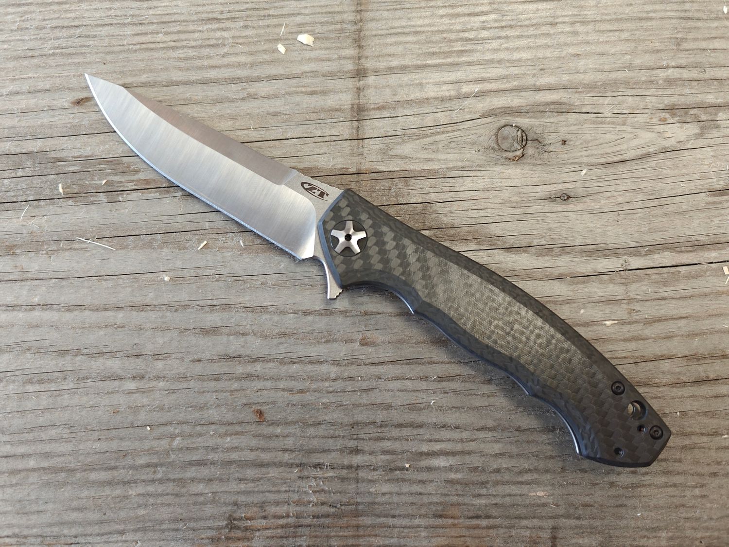 Zero Tolerance 0452 Sinkevich 4.1&quot; Flipper Knife / Carbon Fiber &amp; Titanium / Satin S35VN