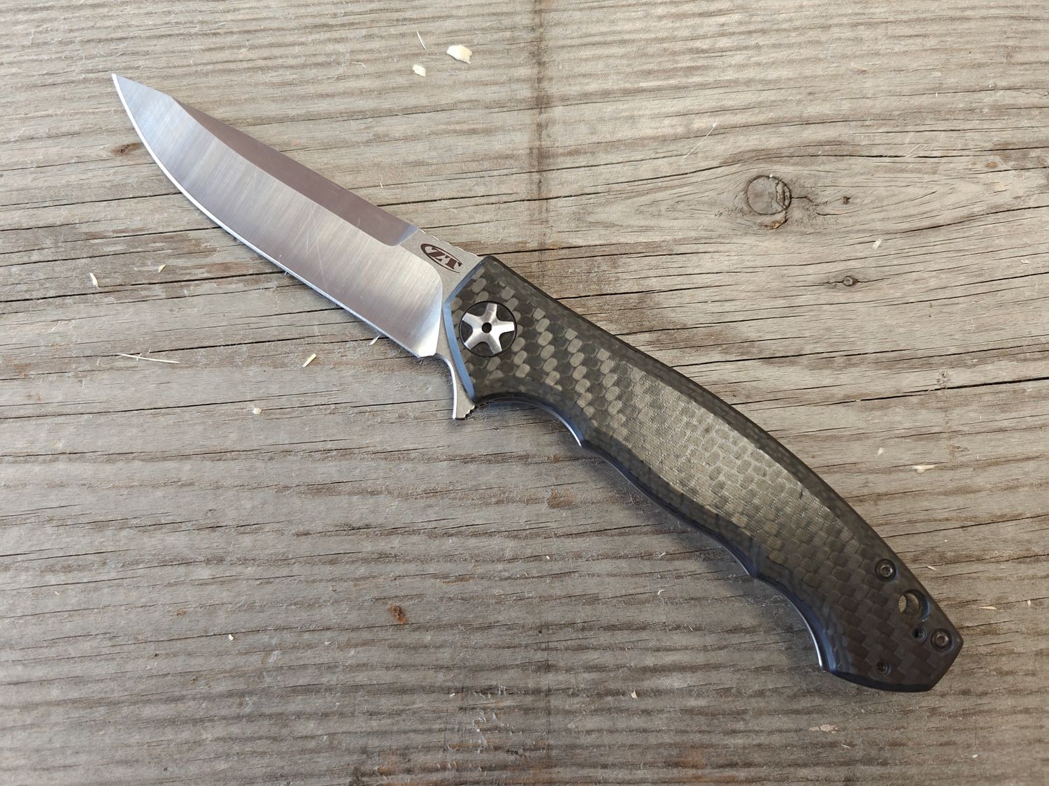 Zero Tolerance 0452 Sinkevich 4.1&quot; Flipper Knife / Carbon Fiber &amp; Titanium / Satin S35VN (Pre-Owned)