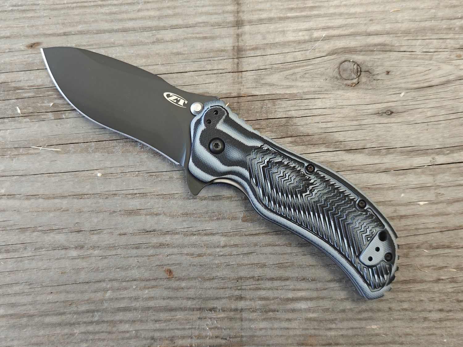 Zero Tolerance 0350 3.25&quot;  Assisted Linerlock Blade / Black &amp; Gray G-10 / Black S30V
