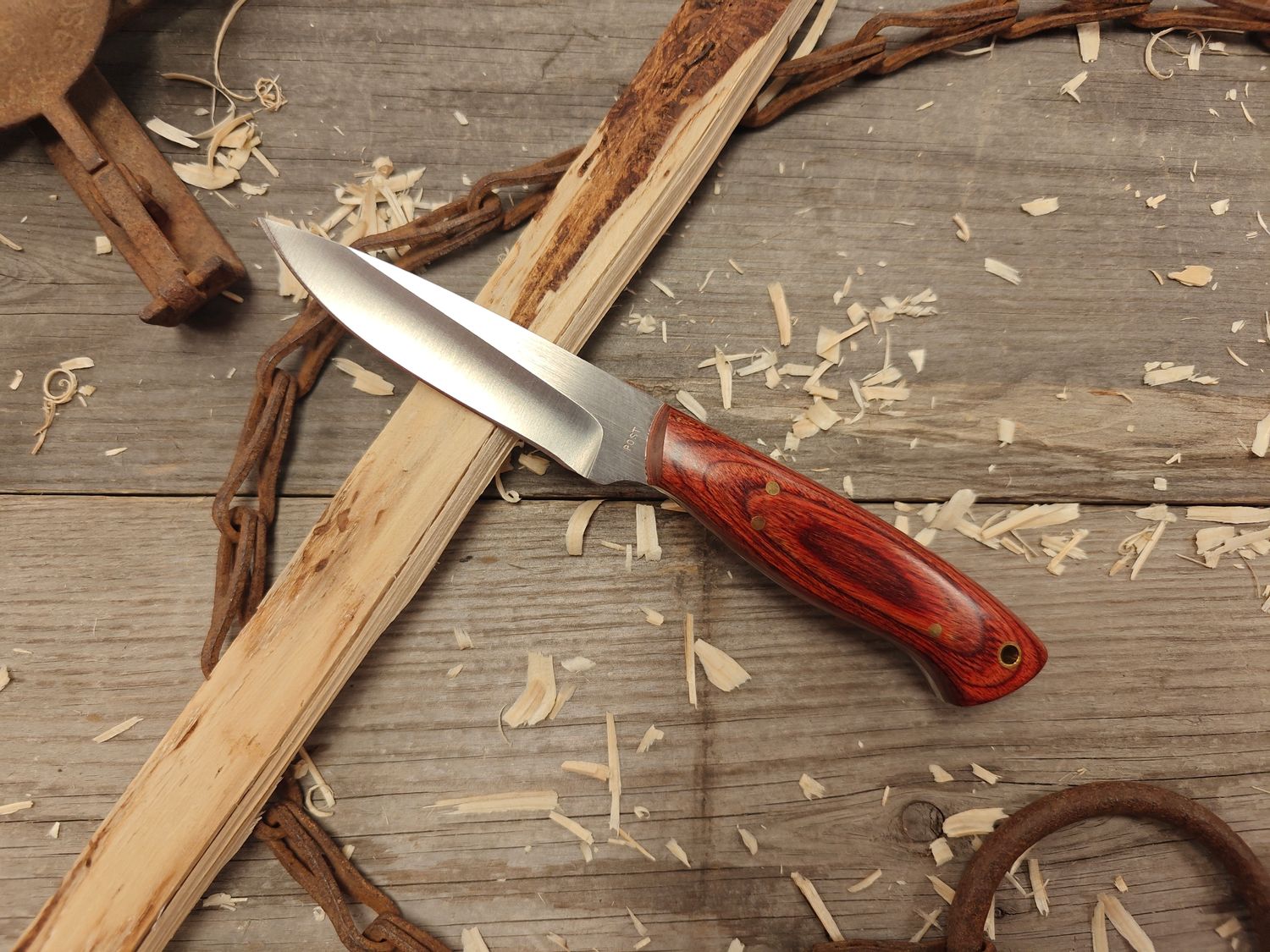 Ron Post Knives Model 120S 3.75&quot; Fixed Blade / Assorted Dymondwood / Satin CPM-154