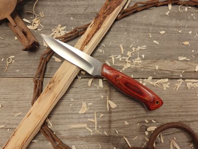 Ron Post Knives Model 120S 3.75&quot; Fixed Blade / Assorted Dymondwood / Satin CPM-154