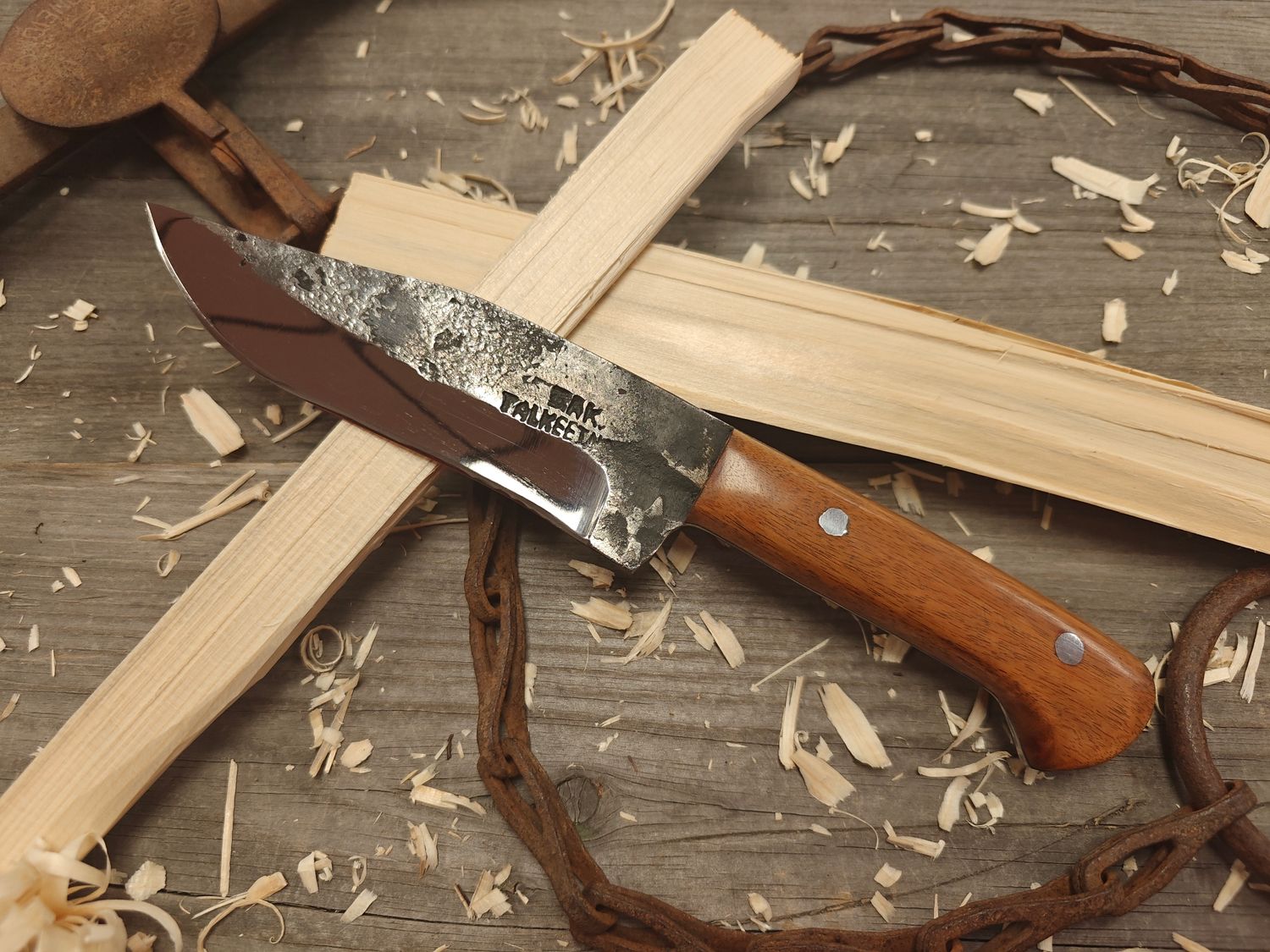 Jeff Owens 5.25&quot; Recurve Fixed Blade / IPE / Forge Finished 5160