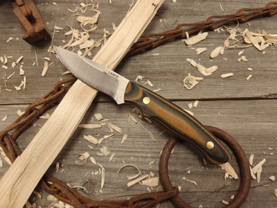 GNK &amp; Lance Knives Yentna 3.25&quot; Fixed Blade / Camo Micarta / Satin AEB-L