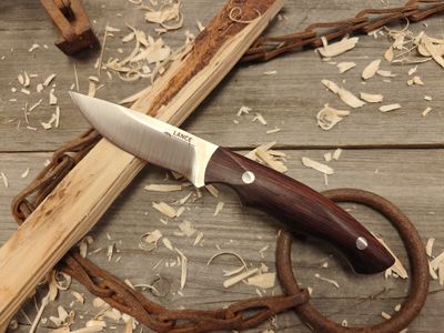 GNK &amp; Lance Knives Yentna 3.25&quot; Fixed Blade / KingWood / Satin AEB-L