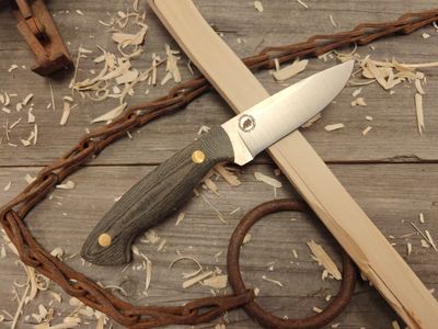 GNK Exclusive The Jack 4&quot; Fixed Blade / Green Micarta / Satin Magnacut