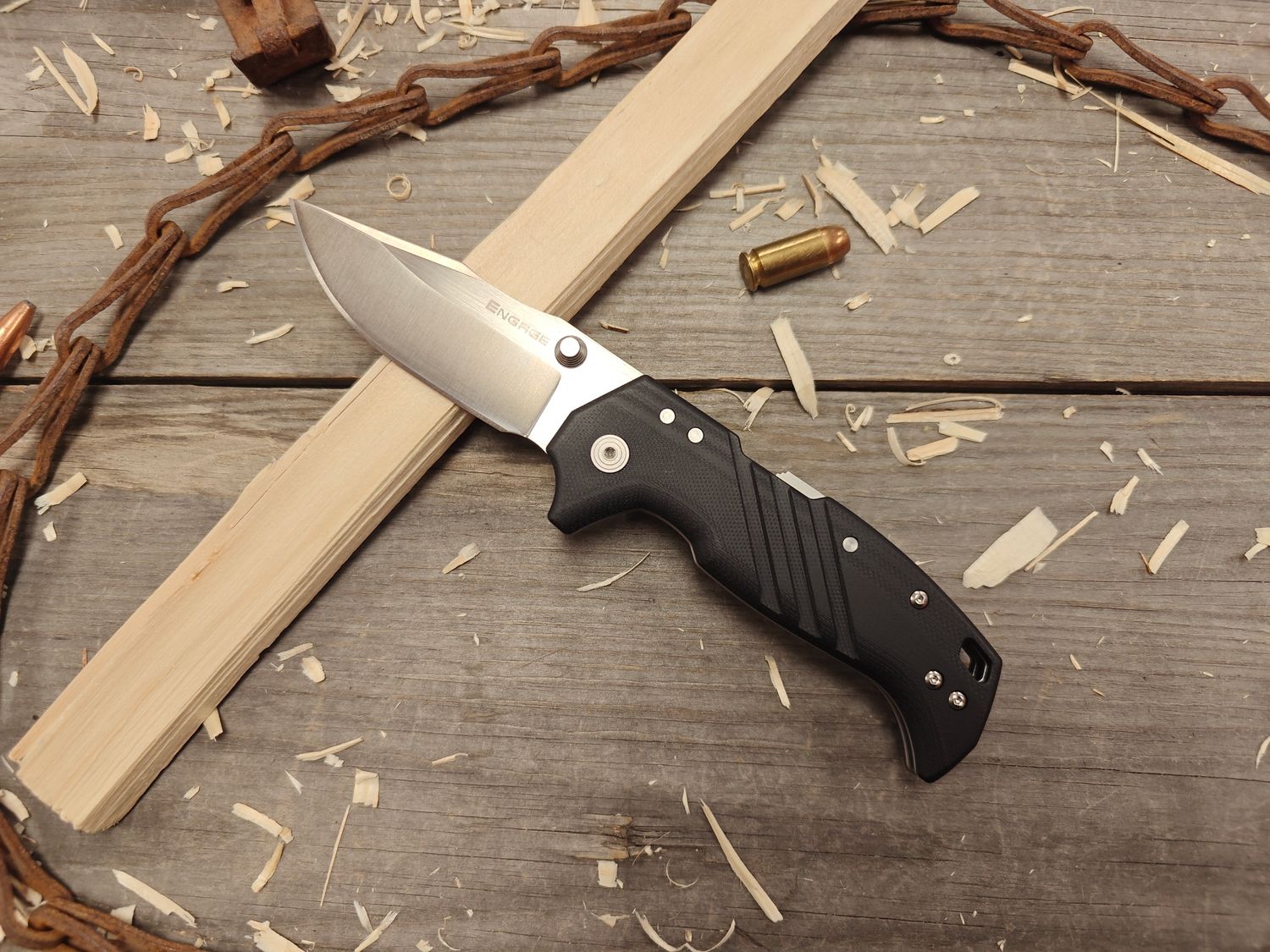 Cold Steel Engage 3.5" ATLAS Lock Blade / Black G10 / Satin CPM S35VN