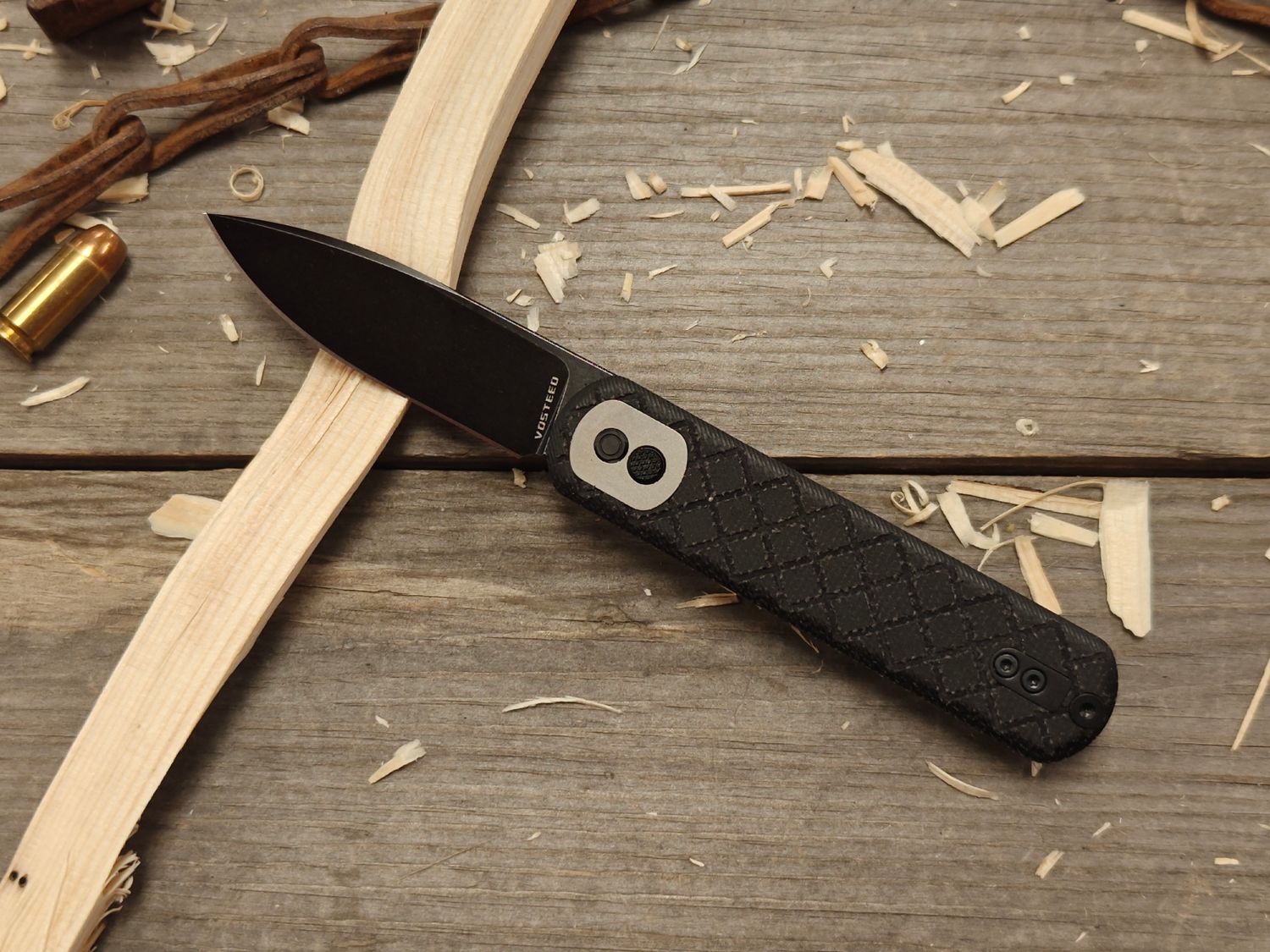 Vosteed Corgi 3&quot; Treklock Lock / Black Micarta / Black Stonewash 14C28N