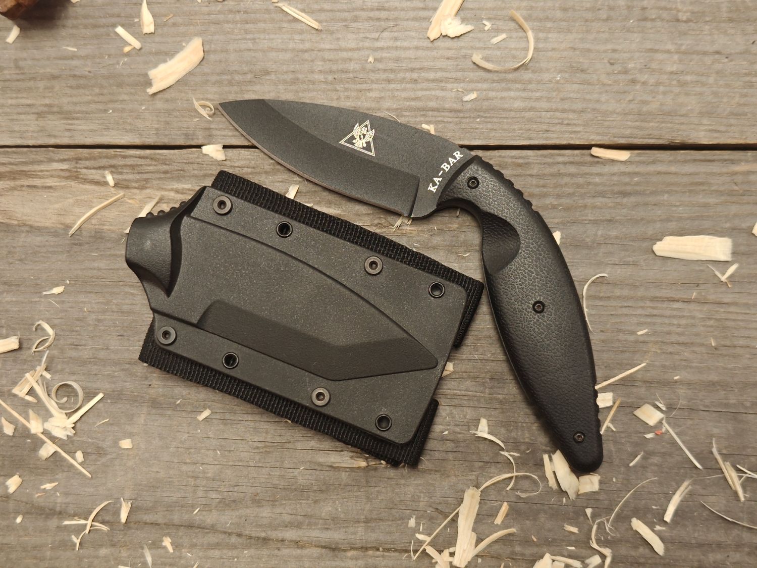 Ka-Bar Large TDI Law Enforcement 3.625&quot; Fixed Blade / Black Zytel / Black Aus 8A