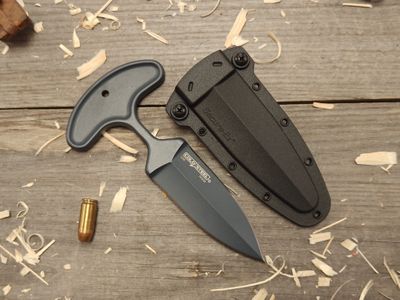 Cold Steel Drop Forged Push Dagger 4" Fixed Blade / Gray 52100
