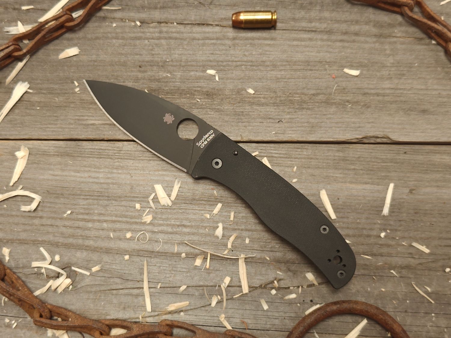 Spyderco Bodacious 3.5&quot; Compression Lock Folding Blade / Black G-10 / Black CPM-S30V