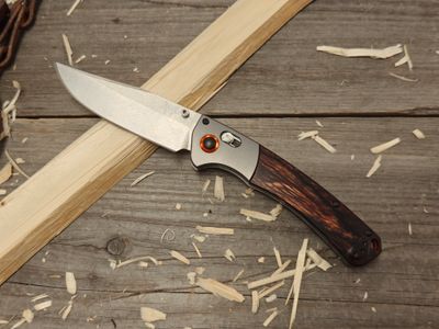 Benchmade Crooked River 4&quot; AXIS Lock Knife / Dymondwood / Satin S30V